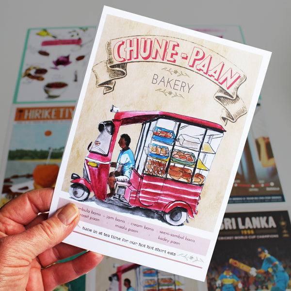 Sri Lankan art print postcards