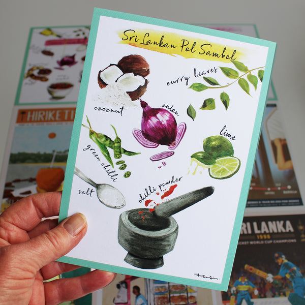 Sri Lankan art print postcards