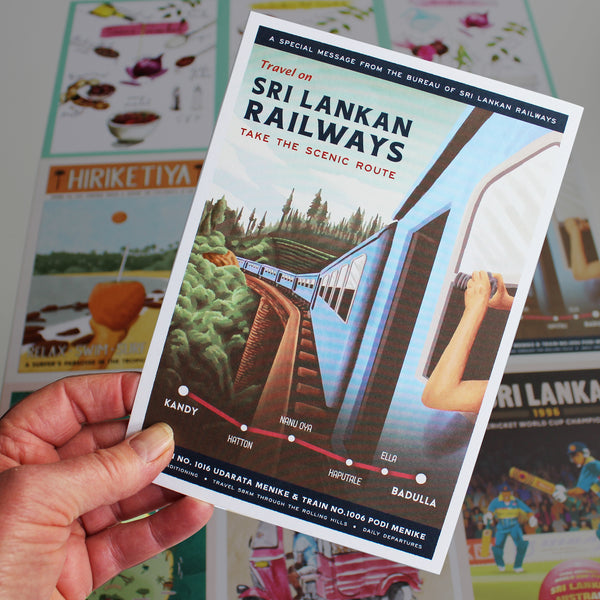 Sri Lankan art print postcards
