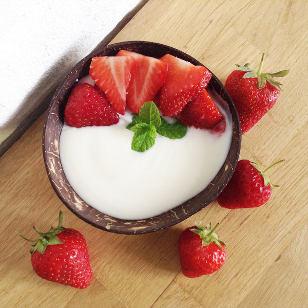 Coconut shell bowls - smooth; 3 sizes