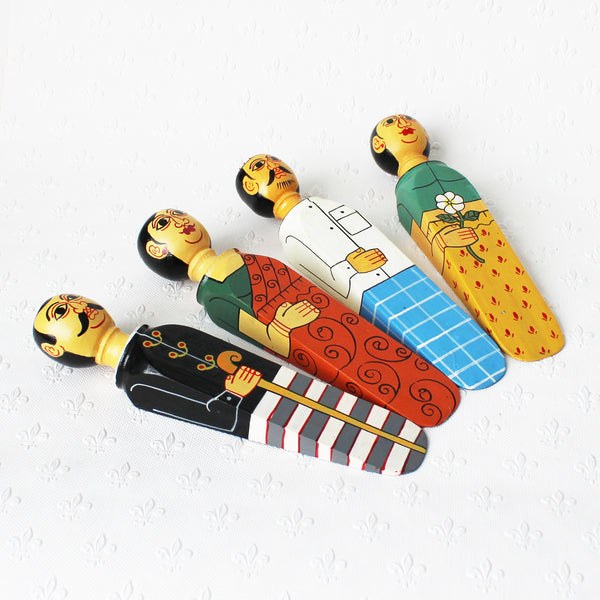 Character doorstops - hand-painted wood; 9 designs