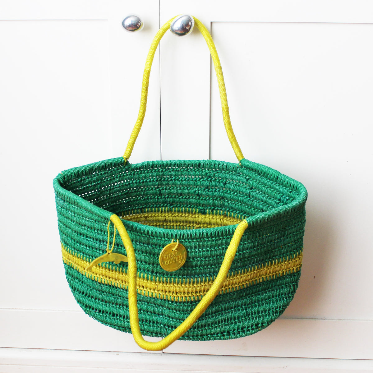 Upcycled fishing net market bags