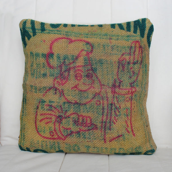 Hessian / jute / burlap cushion covers - upcycled sack; 10 designs