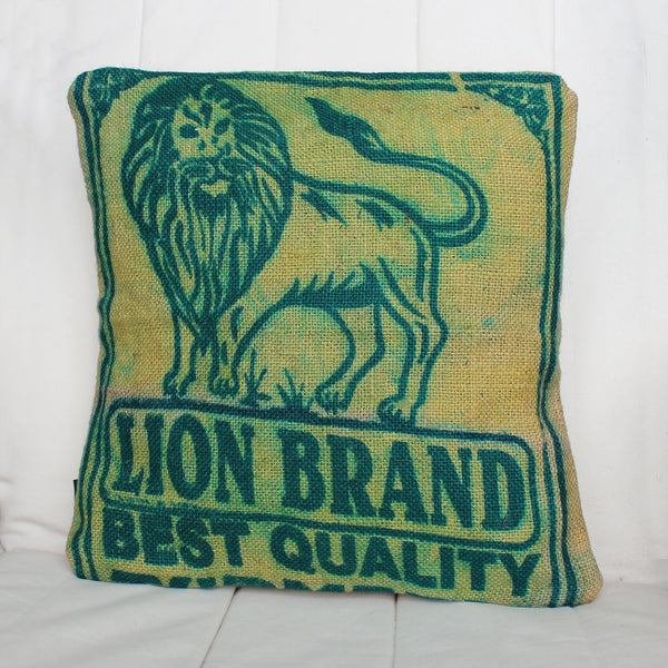 Hessian / jute / burlap cushion covers - upcycled sack; 10 designs