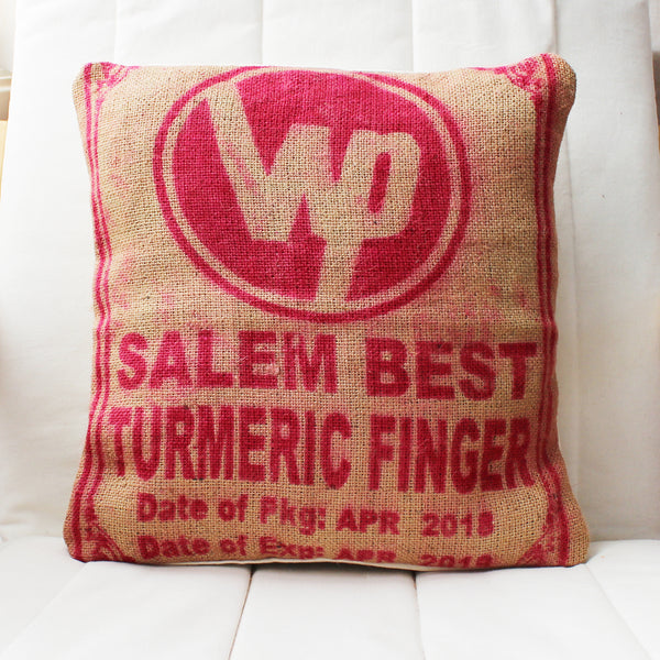 Hessian / jute / burlap cushion covers - upcycled sack; 10 designs