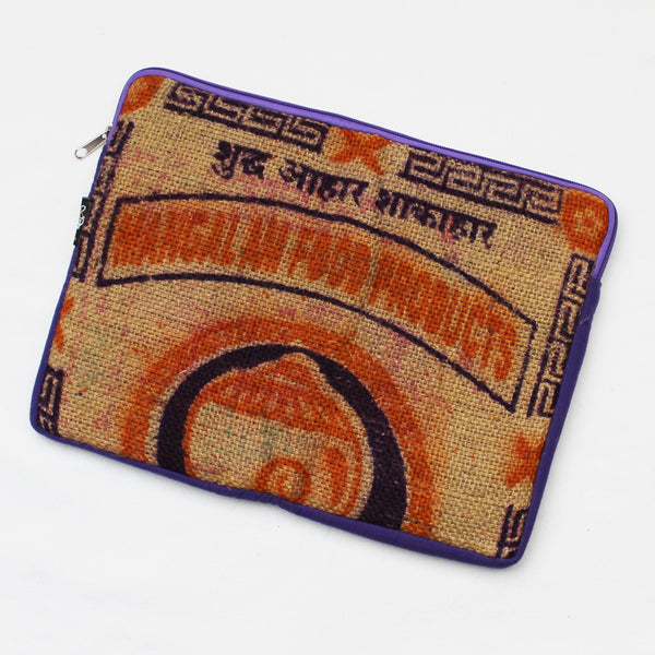 Hessian / jute / burlap laptop sleeve, padded - 3 sizes