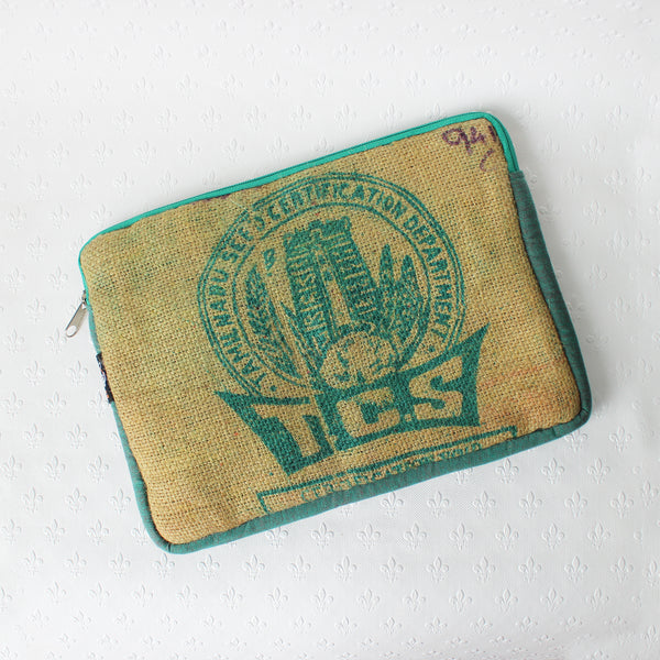 Hessian / jute / burlap laptop sleeve, padded - 3 sizes