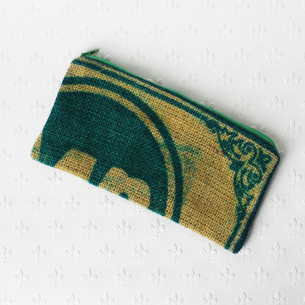 Hessian / jute / burlap pencil case; upcycled sack - 6 designs