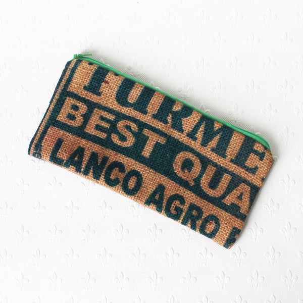 Hessian / jute / burlap pencil case; upcycled sack - 6 designs