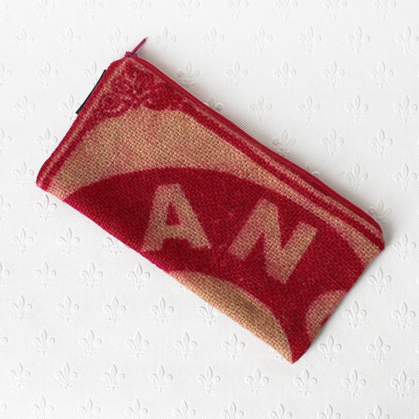 Hessian / jute / burlap pencil case; upcycled sack - 6 designs