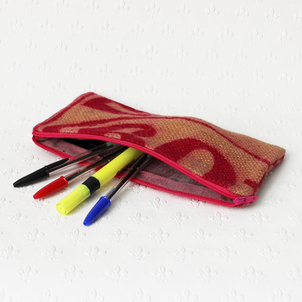 Hessian / jute / burlap pencil case; upcycled sack - 6 designs