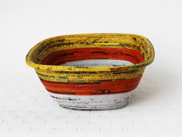 Newspaper bowl - Square, Medium; 8 colours