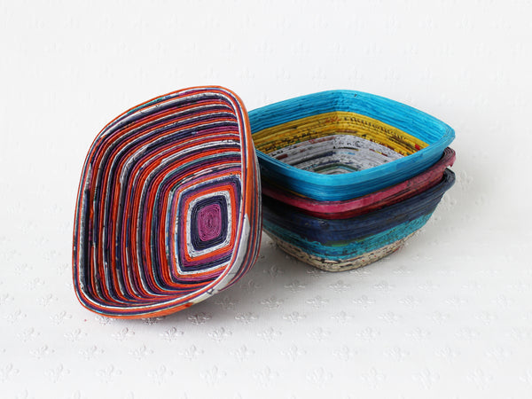 Newspaper bowl - Square, Small; 9 colours