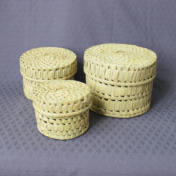 Reed storage baskets - 3 sizes
