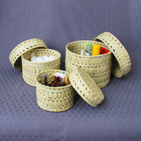 Reed storage baskets - 3 sizes