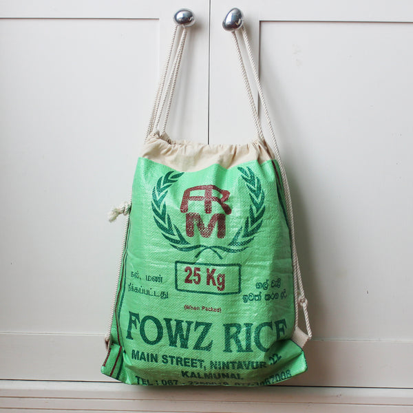 Rice sack drawstring backpack - 7 colours