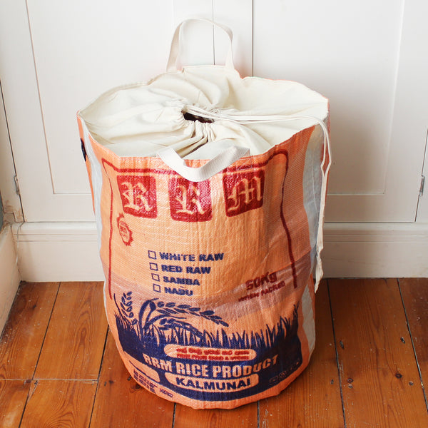 Rice sack laundry bag - 8 variations