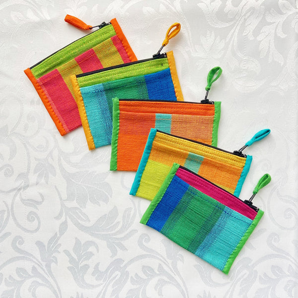 Barefoot handloom purse with zip and two pockets - 5 designs