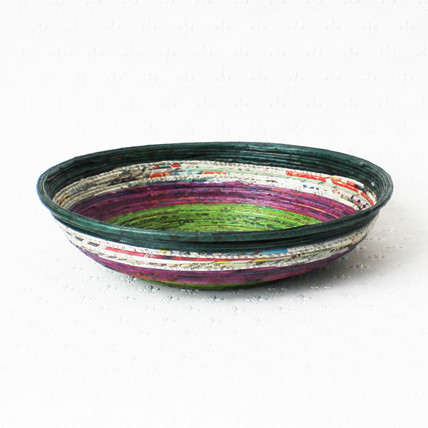 Newspaper bowl - large, shallow; 2 colours