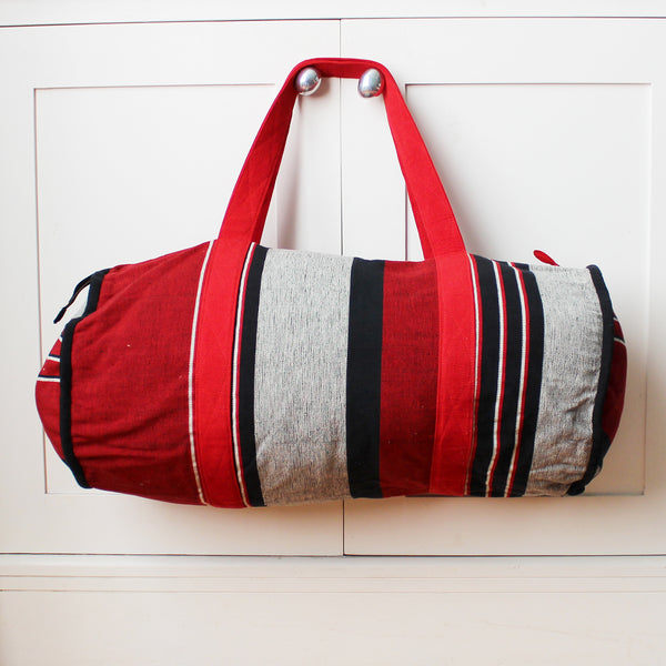 Barefoot handloom duffel / barrel bag - 2 designs