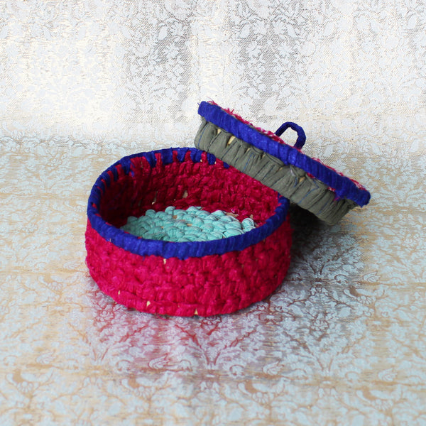 Sari trinket baskets - 8 colours