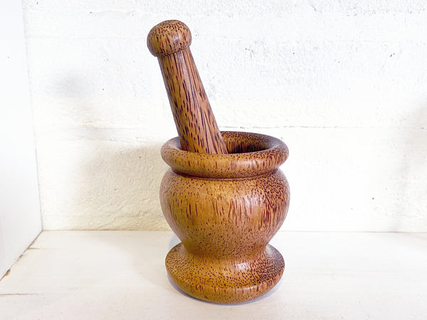 Coconut wood mortar & pestle