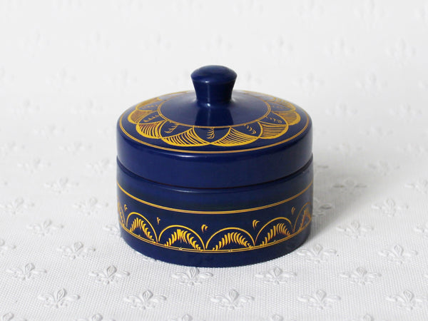 Lacquered wooden pots - small; 3 colours