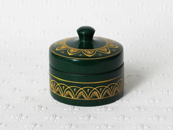 Lacquered wooden pots - small; 3 colours