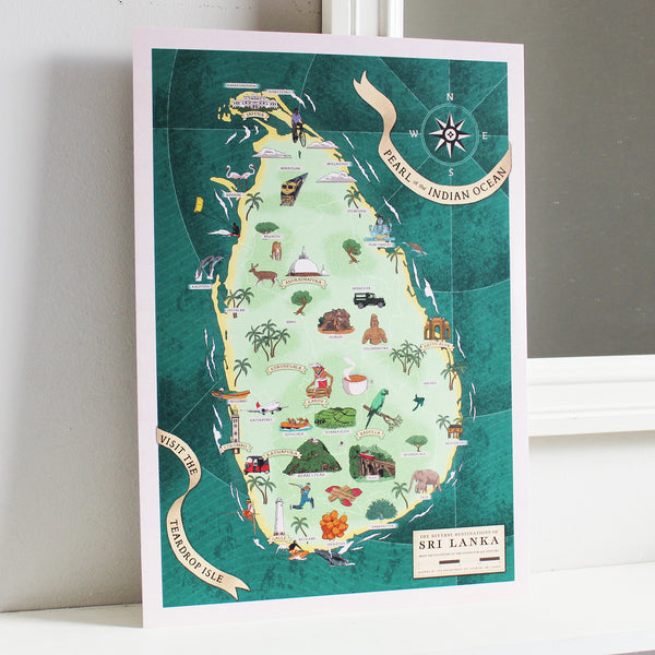 Sri Lankan art print A3 posters
