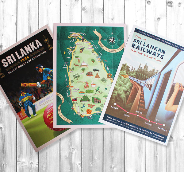 Sri Lankan art print A3 posters