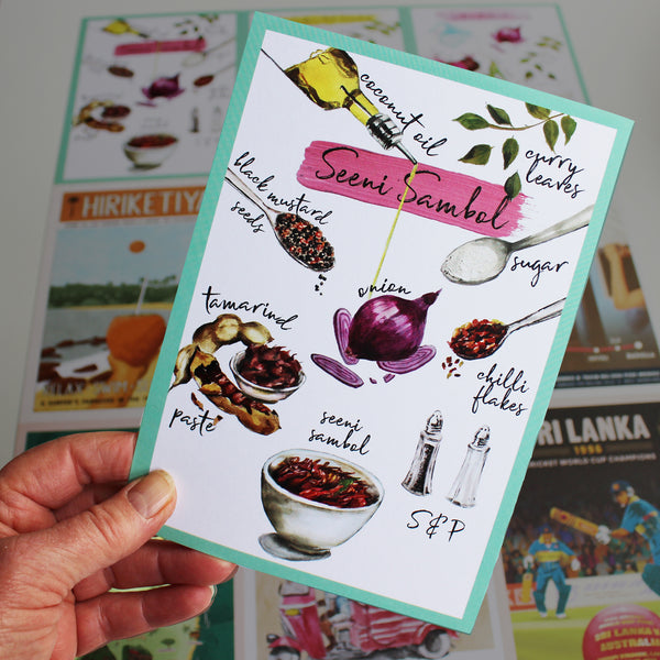 Sri Lankan art print postcards