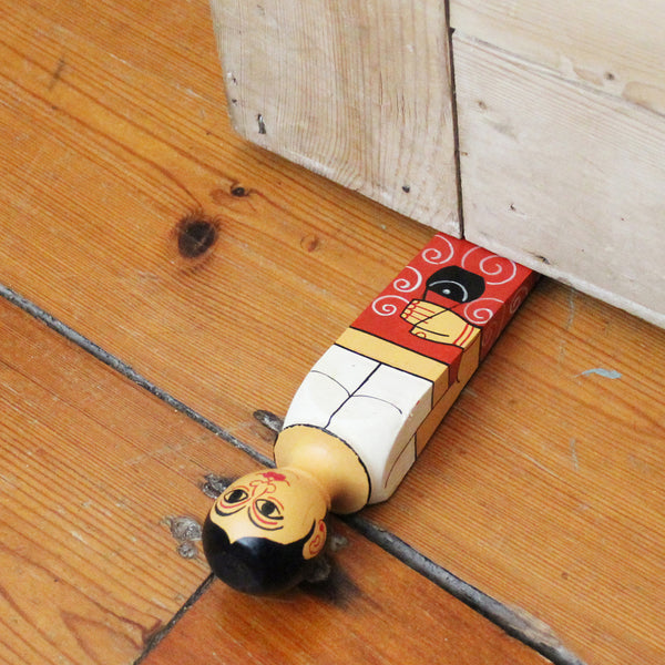 Character doorstops - hand-painted wood; 9 designs
