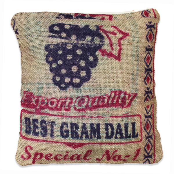 Hessian / jute / burlap cushion covers - upcycled sack; 8 designs