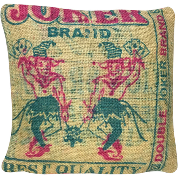 Hessian / jute / burlap cushion covers - upcycled sack; 8 designs