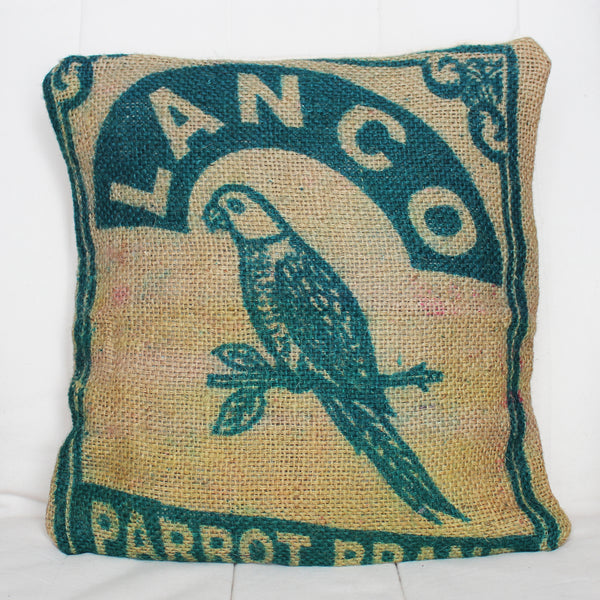 Hessian / jute / burlap cushion covers - upcycled sack; 8 designs
