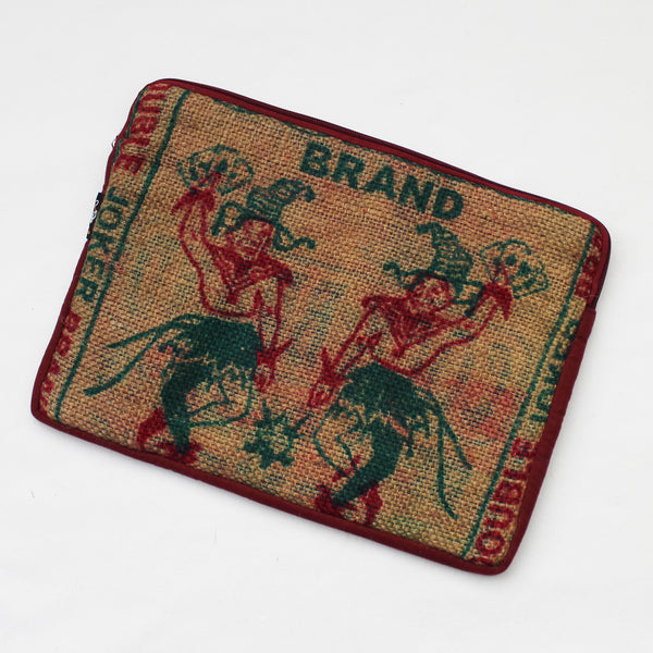 Hessian / jute / burlap laptop sleeve, padded - 3 sizes