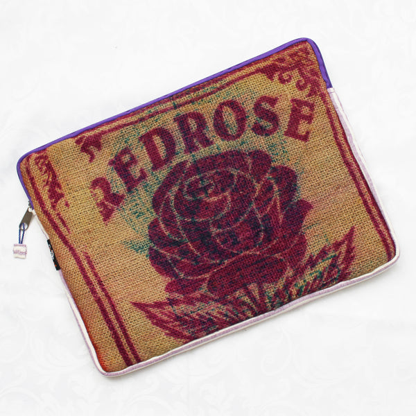 Hessian / jute / burlap laptop sleeve, padded - 3 sizes