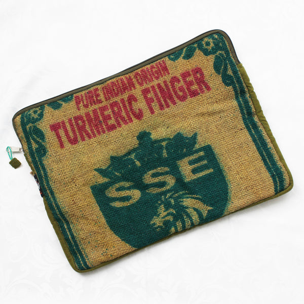 Hessian / jute / burlap laptop sleeve, padded - 3 sizes