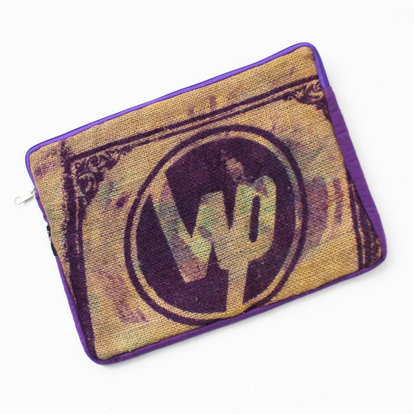 Hessian / jute / burlap laptop sleeve, padded - 3 sizes