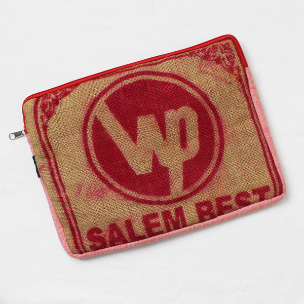Hessian / jute / burlap laptop sleeve, padded - 3 sizes