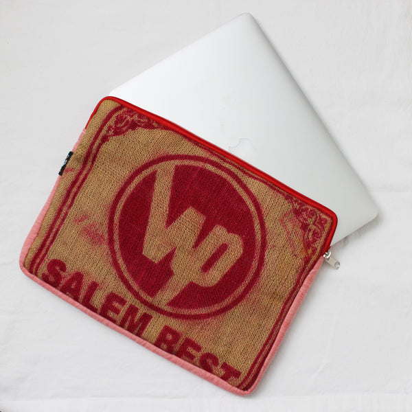 Hessian / jute / burlap laptop sleeve, padded - 3 sizes