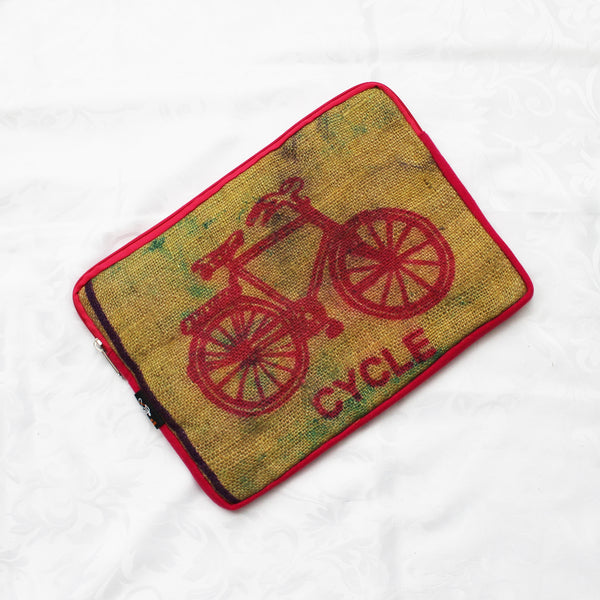 Hessian / jute / burlap laptop sleeve, padded - 3 sizes