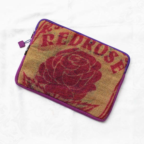 Hessian / jute / burlap laptop sleeve, padded - 3 sizes