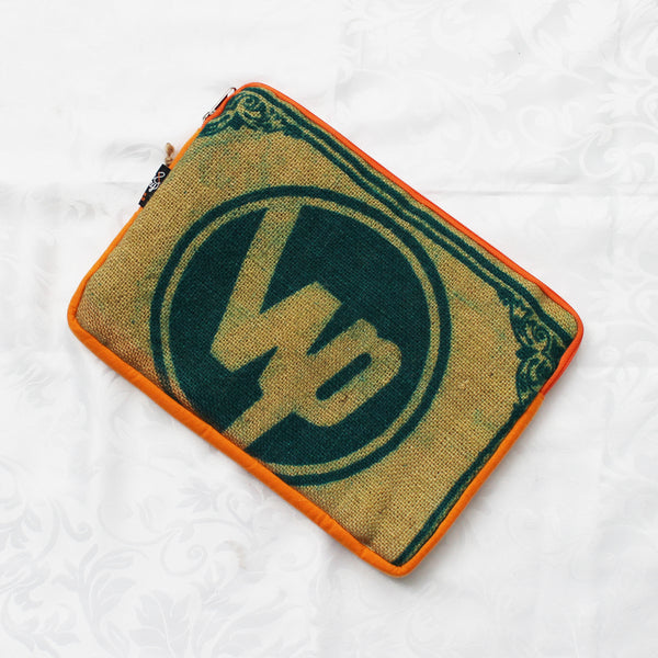 Hessian / jute / burlap laptop sleeve, padded - 3 sizes