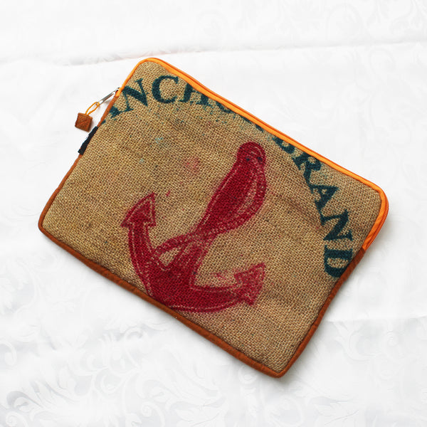 Hessian / jute / burlap laptop sleeve, padded - 3 sizes