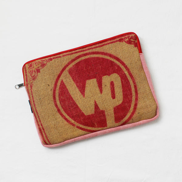 Hessian / jute / burlap laptop sleeve, padded - 3 sizes