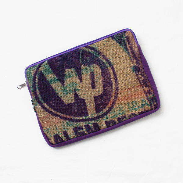 Hessian / jute / burlap laptop sleeve, padded - 3 sizes