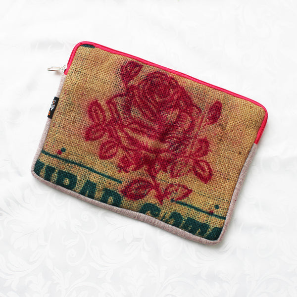 Hessian / jute / burlap laptop sleeve, padded - 3 sizes