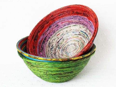 Newspaper bowl - Round, Large; 9 colours