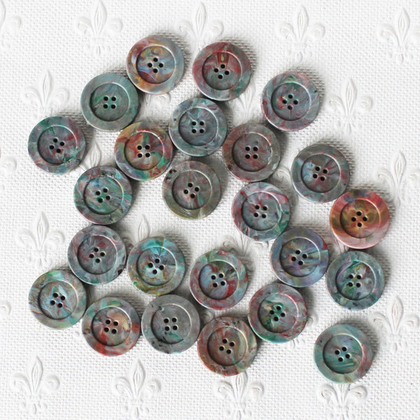 Buttons made from upcycled plastic bottle tops - set of 4